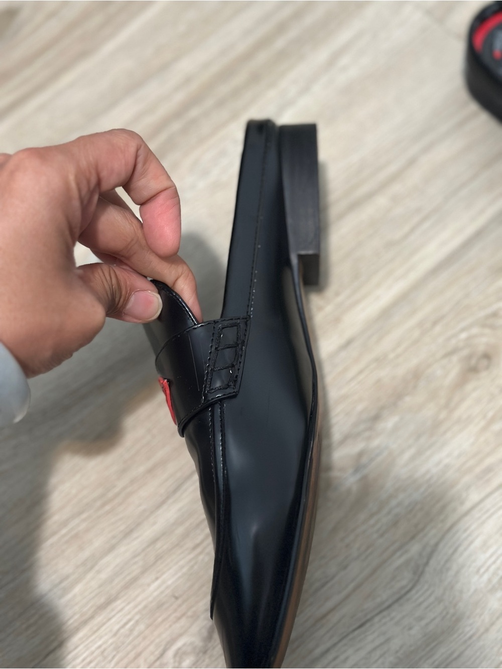 ZARA Black Lip Print Backless Loafers Mules Size 37 - Picture 6 of 8